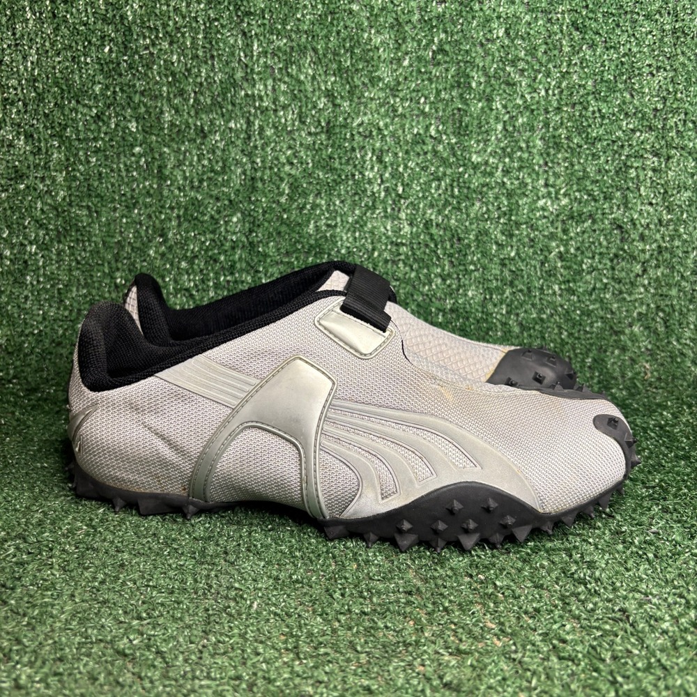 Puma Mostro Mesh Spiky Sole Hook Loop Strap Vintage Sneakers Silver Mens Size 10